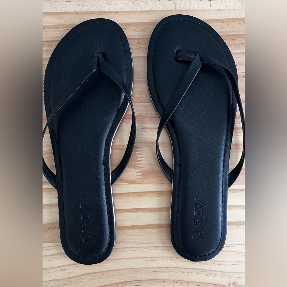 J. Crew Black Minimalist Sandals